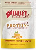 Vista 9 de BBfL Batido de proteínas a base de plantas – 0.76 oz de proteína vegana, cúrcuma + curcumina 95 + canela de Ceilán, prebióticos, enzimas digestivas