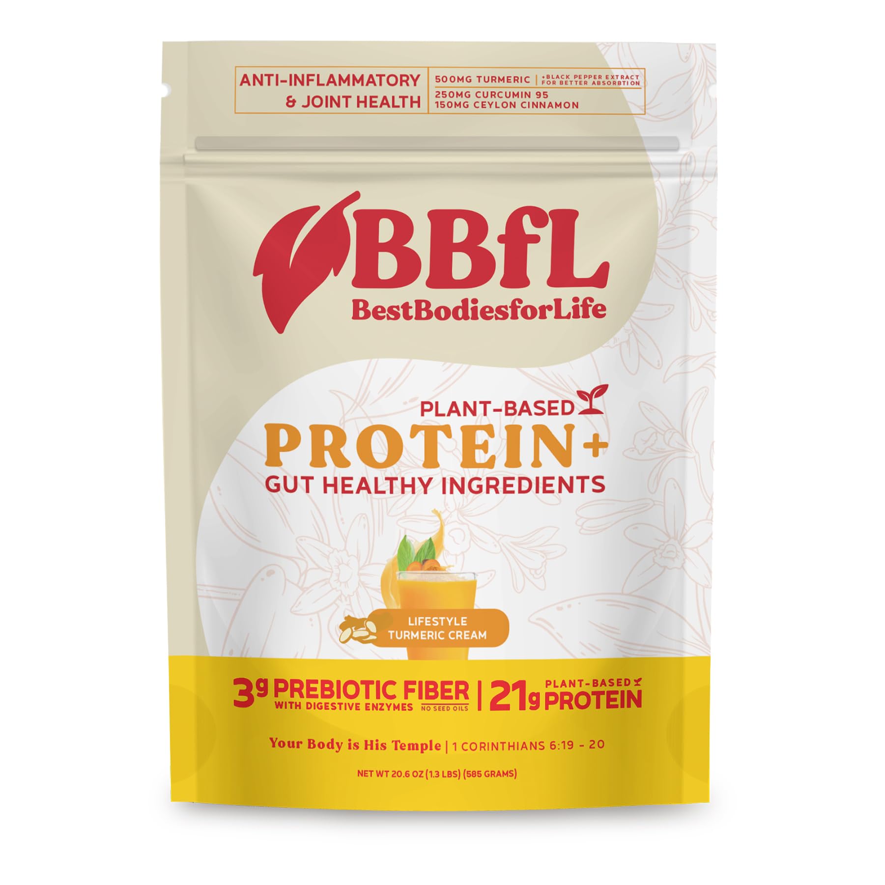 Amazon.com : BBfL Plant-Based Protein Shake – 21g Vegan Protein
