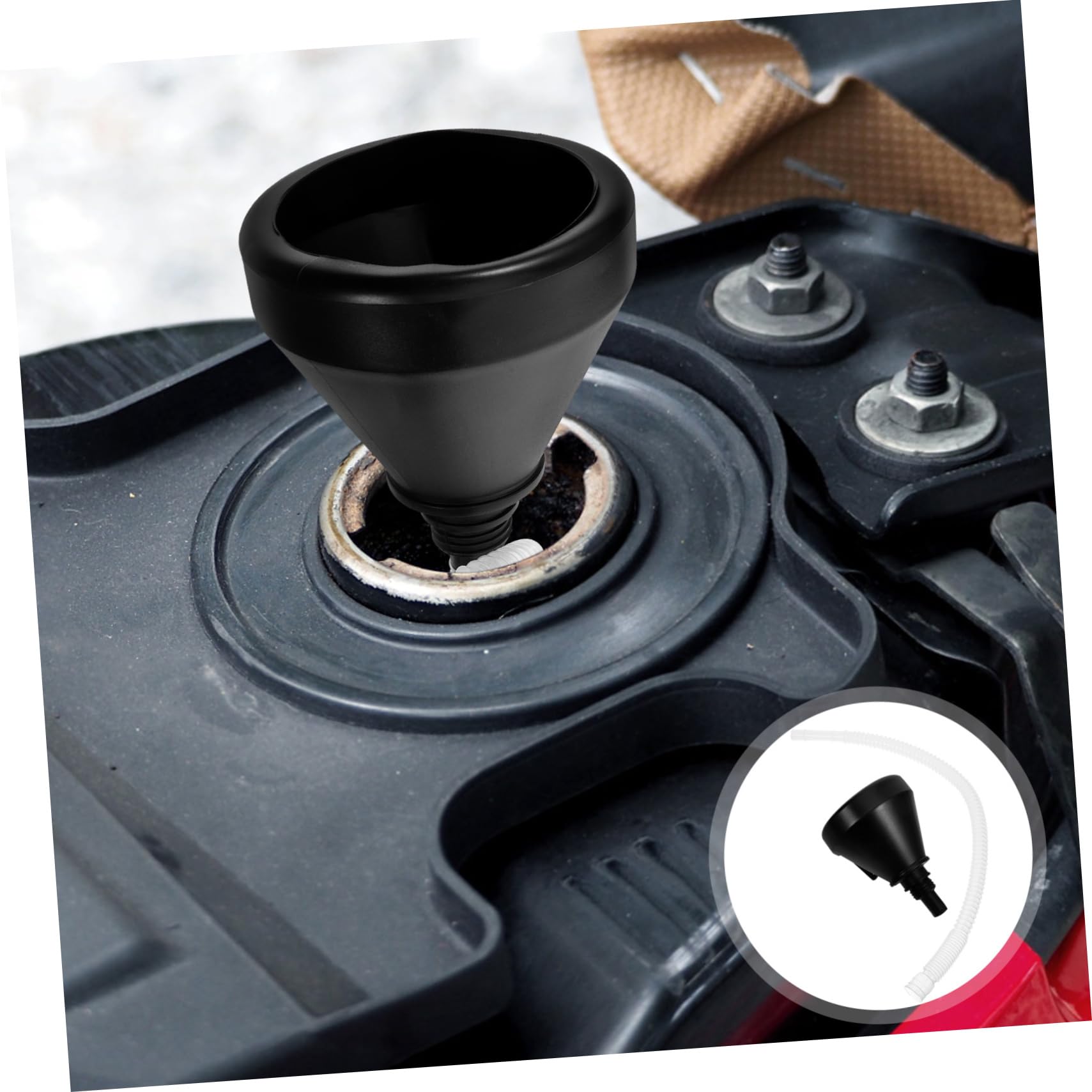 Gatuida 3piezas Embudo De Extra Cuello Flexible Embudo De Resistente Para Automóviles y Motocicletas Filtrado Integrado Para Protección Del Motor Para Combustible y Gran Capacidad Sin