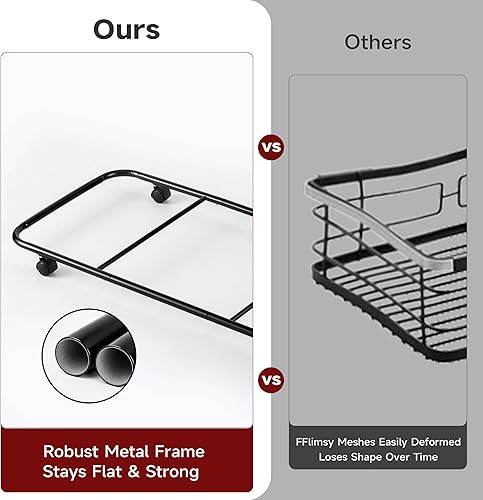 Miniatura 2 de Juego de 2 contenedores de almacenamiento debajo de la cama con ruedas, contenedor de almacenamiento debajo de la cama con tapa transparente, 6.7