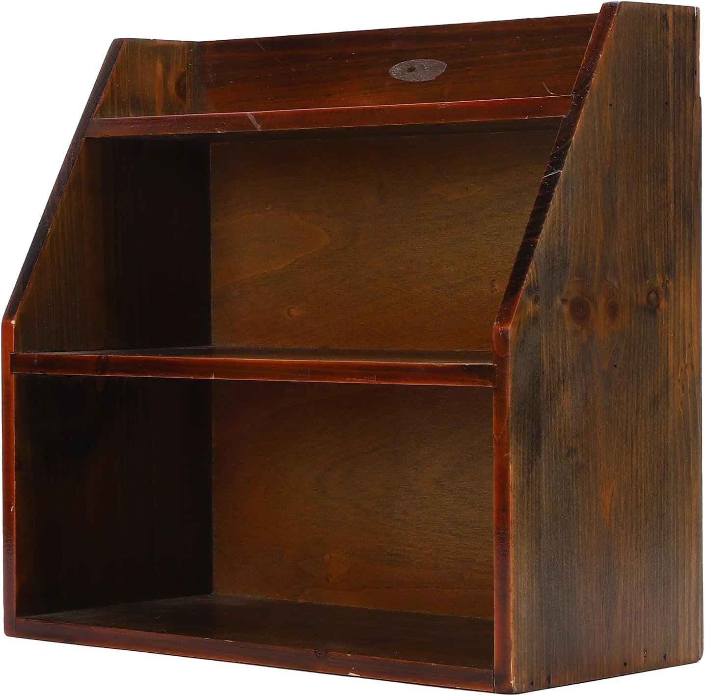 Zerodis Wooden Wall Shelf, Vintage Display Shelf with 3 Storage Tiers for Home Decor, Strong Load Bearing Capacity, Open Design for Easy Access, Suitable for Living Room Bedroom Kitchen