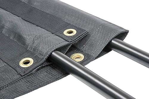 Mytee Products Lona de malla para camión volquete de 5 pies 6 pulgadas x 14 pies con doble bolsillo y ojales de 5 pulgadas y 18 onzas, lona para