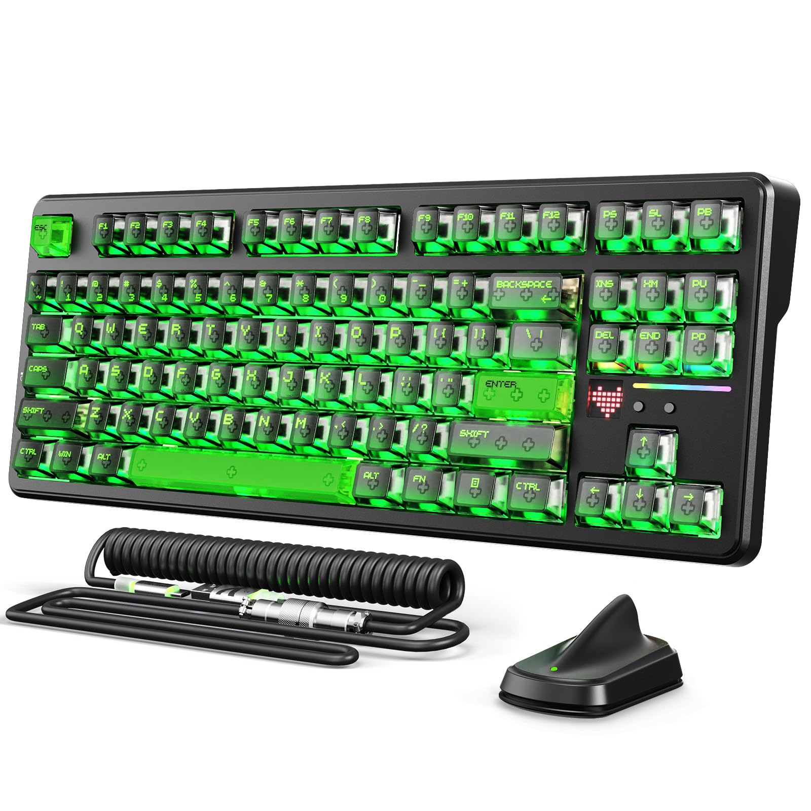 ATTACK SHARK「X87 ULTRA」シャドウジェイド Amazon.com: ATTACK SHARK X87 Ultra 8K Mechanical Wireless Gaming