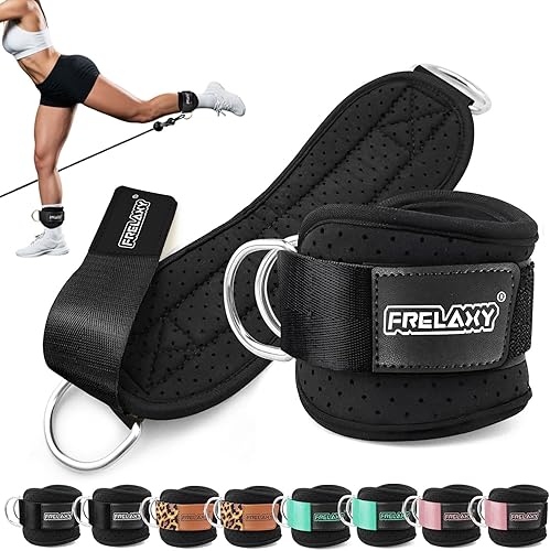 Frelaxy Correas para Tobillo para Máquina de Cable – Correas para Piernas Cómodas y Duraderas para Patadas Traseras, Entrenamientos de Glúteos y