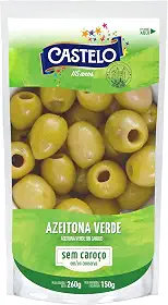 Azeitona Verde Sem Caroço Stand Up Pouch Castelo, 150g