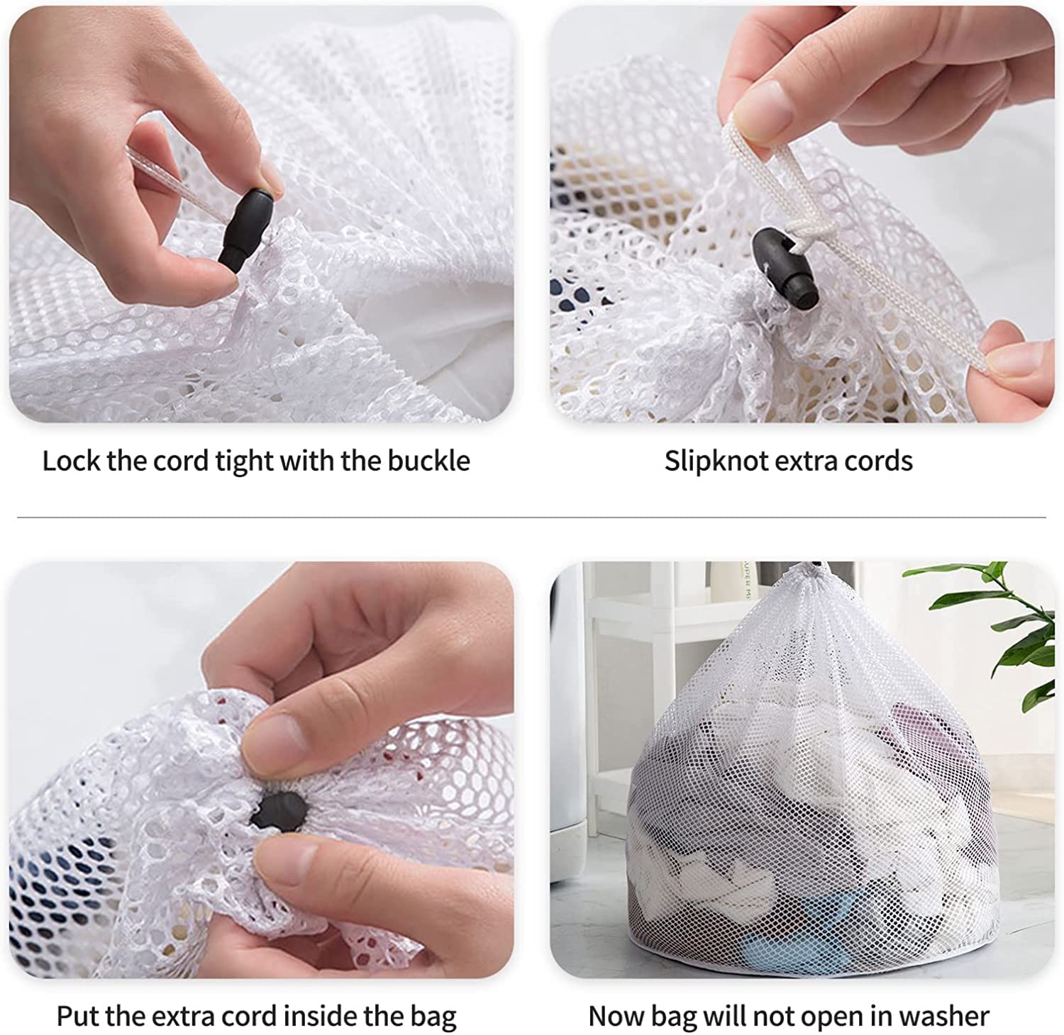 Flintronic Borse Per Bucato Con Zip E Rete, 3pcs Sacchetti Rete Per