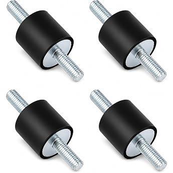 Watris Veiyi 4pcs Rubber Buffer M6 Two-Head Screw Vibration Damper 20 x 20 | Rubber damper for air compressors, diesel engine