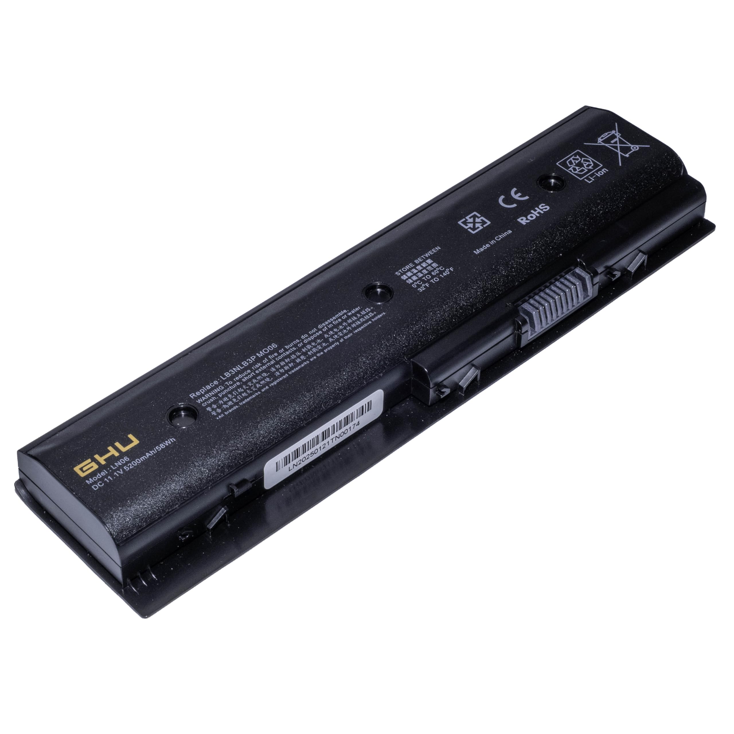 GHU New 671731-001 Laptop Battery Replacement HP Notebook MO06, HSTNN YB3N HSTNN LB40 Premium 58 Wh, Over 3 Hours Usage, UL Certified