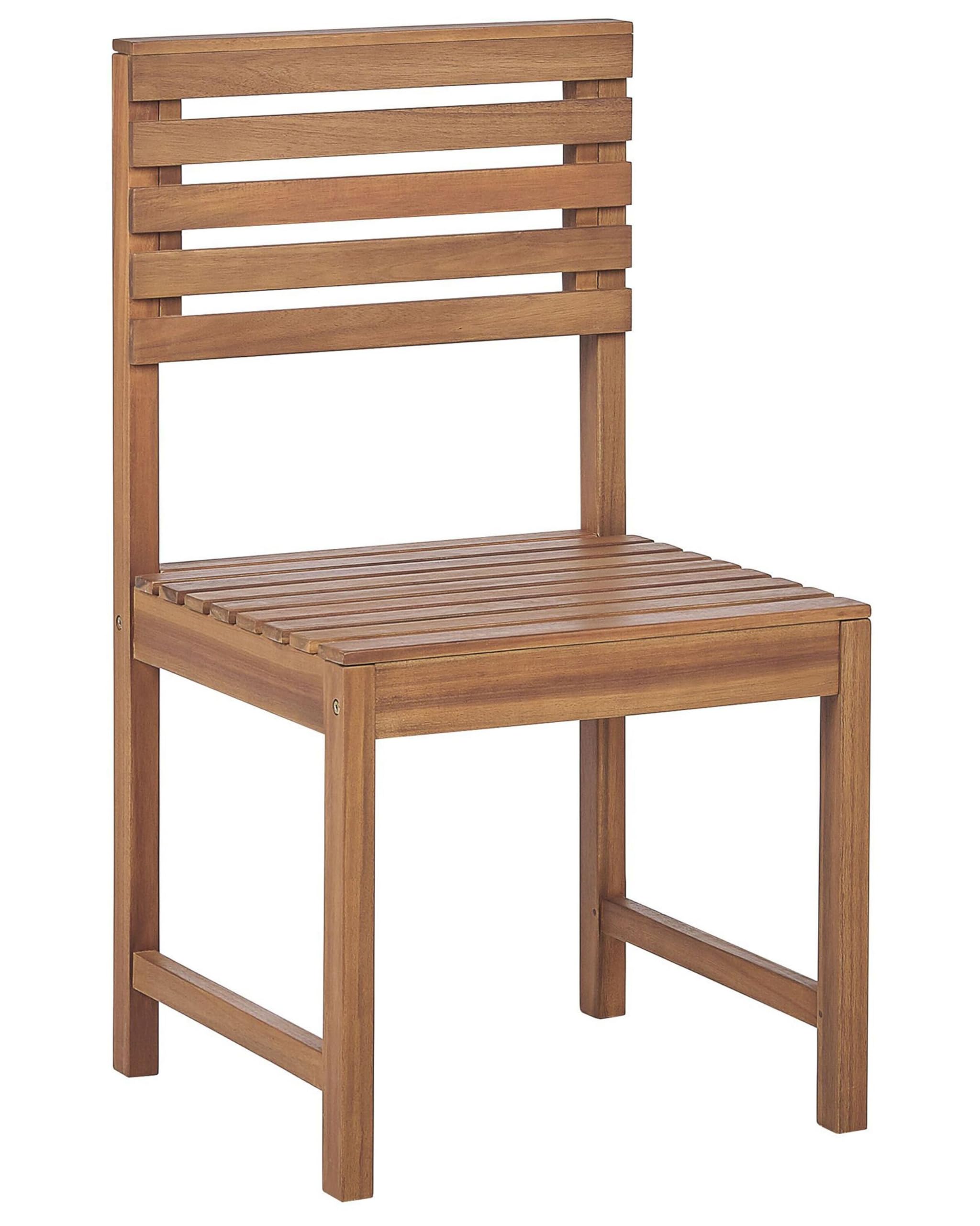Beliani Mobilier de Terrasse Modulable 1 Chaise en Bois d'Acacia Treia