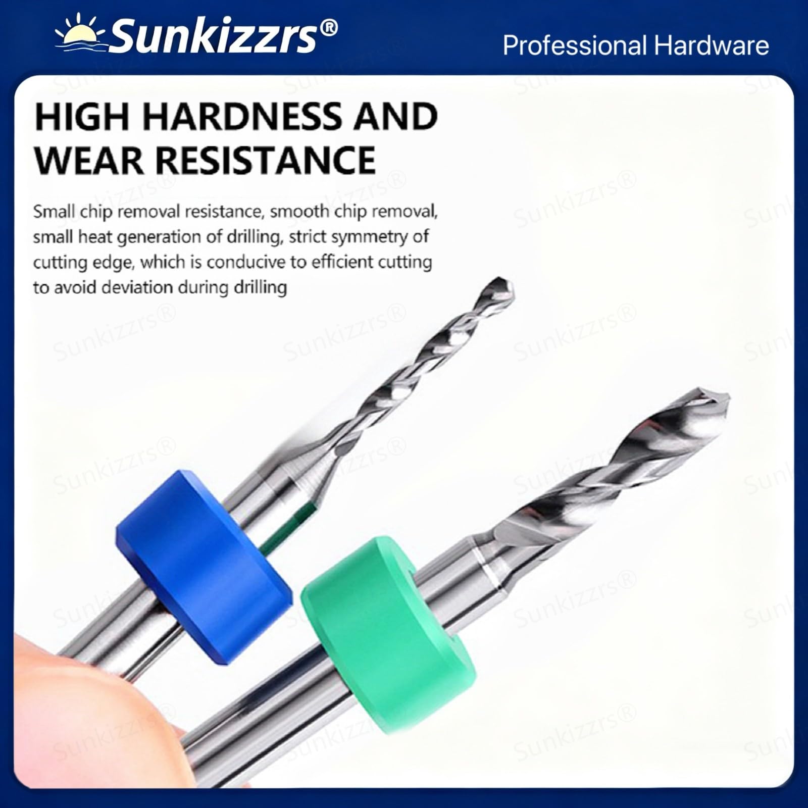 Sunkizzrs Micro Drill Bit Set - 10 Pcs Tungsten Carbide -6 Sunkizzrs Micro Drill Bit Set - 10 Pcs Tungsten Carbide -6
