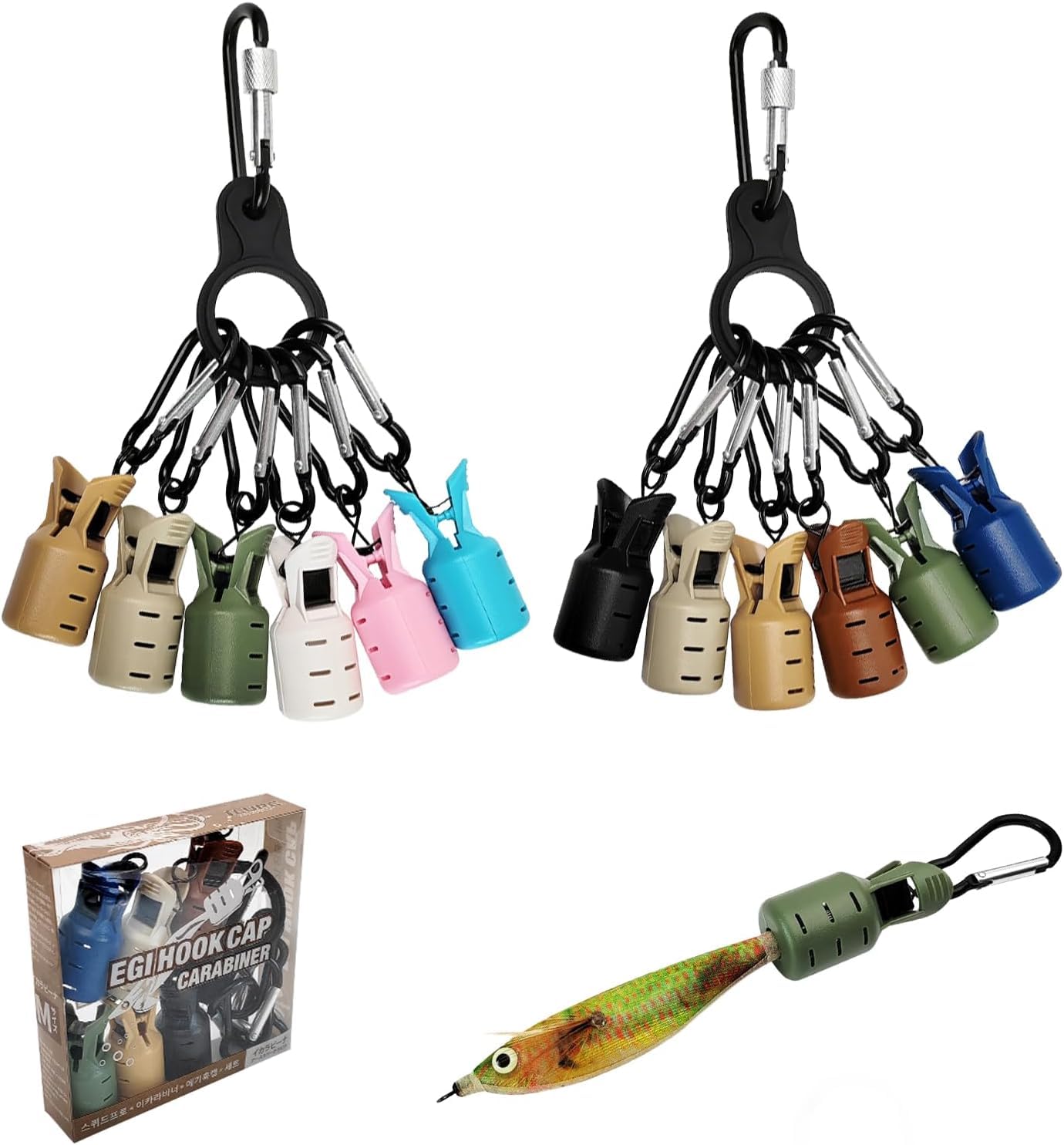 エギカバー エギ用 安全カバー 12枚セット エギホルダー 保護 釣りジグ保護カバー 刺さり防止 エギング イカフックプロテクター 使いやすい 釣り針カバー イカ 仕掛け 釣り道具 ルアー アクセサリー バックル付き