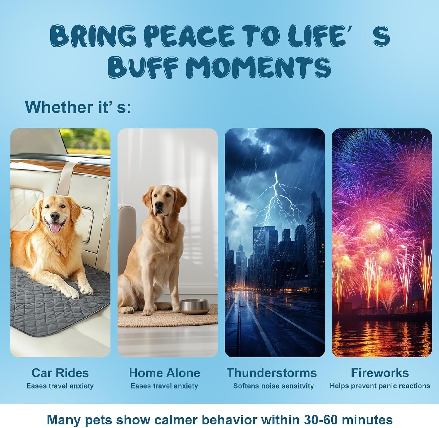 Calming Chews for Dogs - Stress, Anxiety & Separation Relief - Supports Relaxation for Travel, Fireworks & Storms - Duck Flavor, 200 Soft Chews for All Ages & Sizes