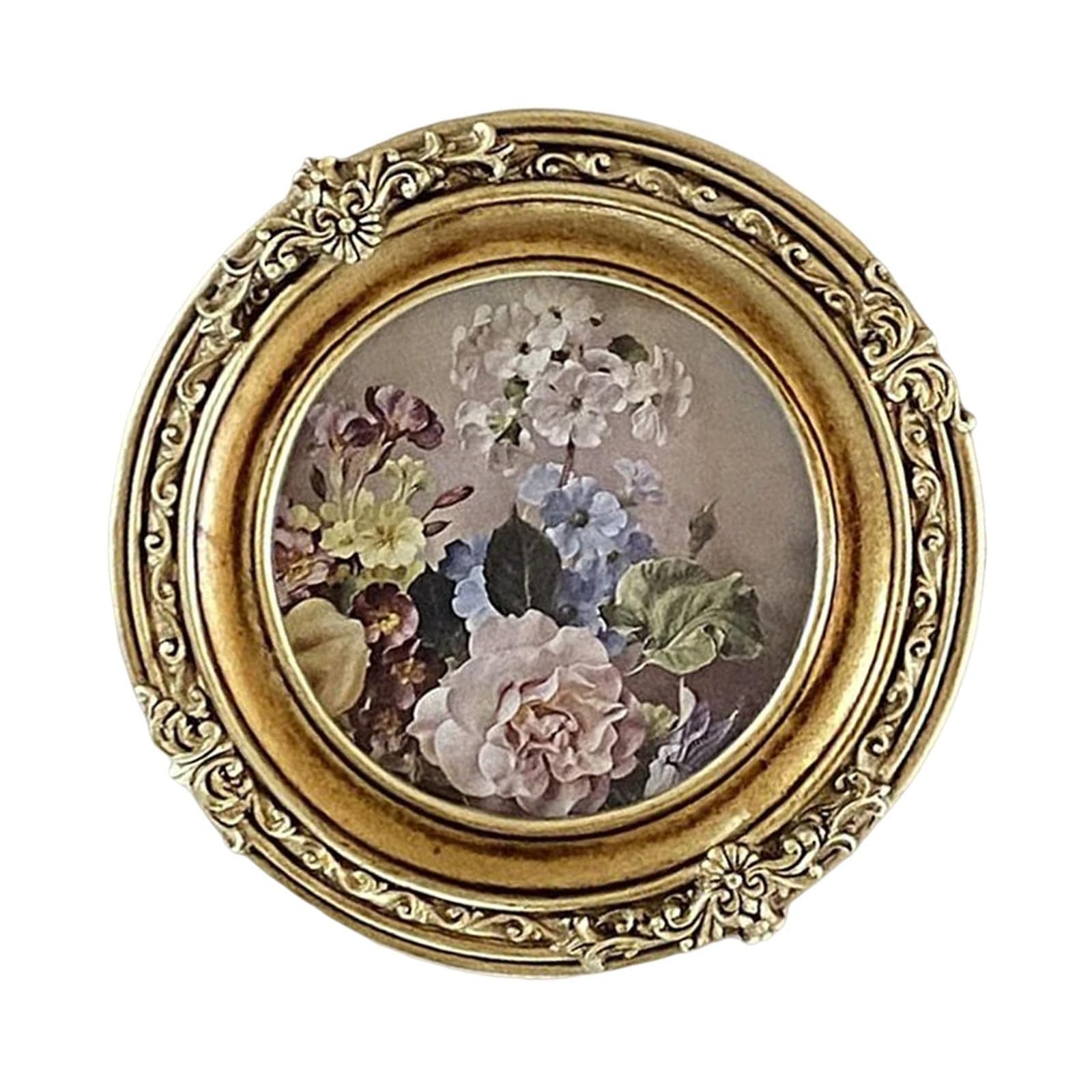 MINGLEA Retro Picture Frame,Mini Antique Ornate Photo Frame for Tabletop Wall Display,Old Fashioned Photo Gallery Art Decors
