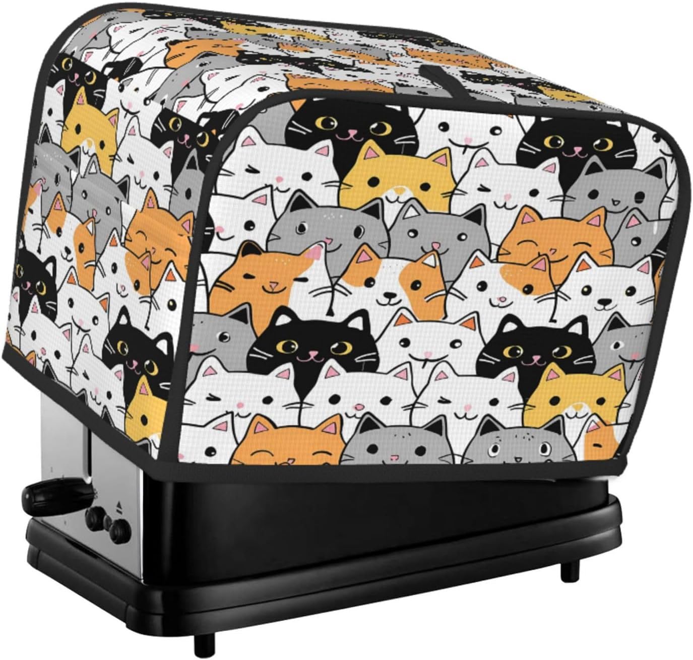 Waterproof 2-Slice Toaster Cover – Cute Cartoon Cat Design Waterproof 2-Slice Toaster Cover – Cute Cartoon Cat Design