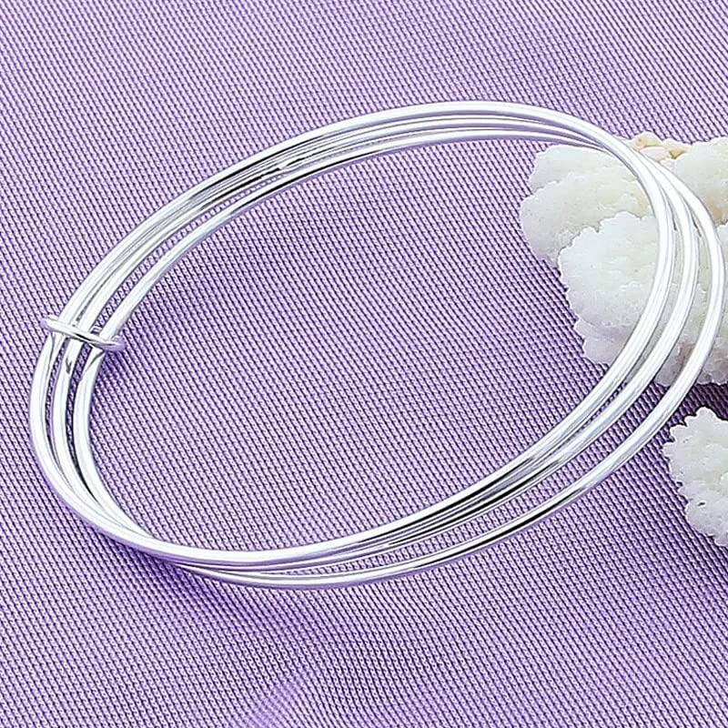 Bracelet de bracelets à trois cercles de prestige pour femmes raffinées