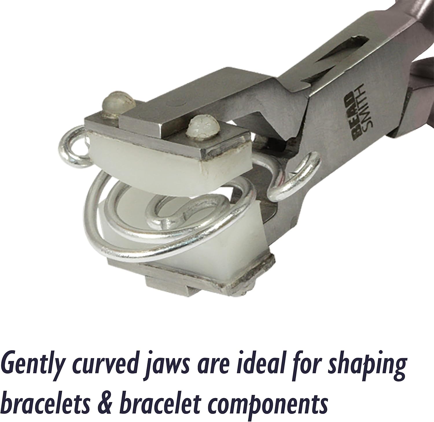 The Beadsmith Nylon Jaw Bracelet Bending Pliers, 6.25 inches (159mm), Comfort Grip Handle with Double-leaf Spring