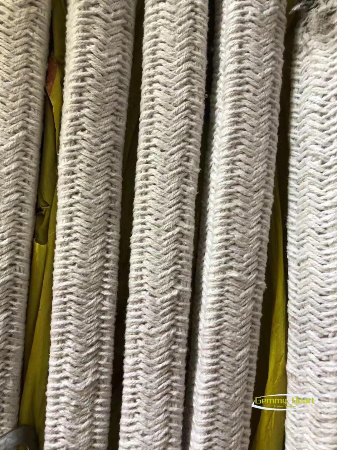 High-Low Temp Ceramic Fiber Gland Packing Tape - 5M Fireproof Insulation for Industrial Sealing and High-Temperature use(48mmx48mm)