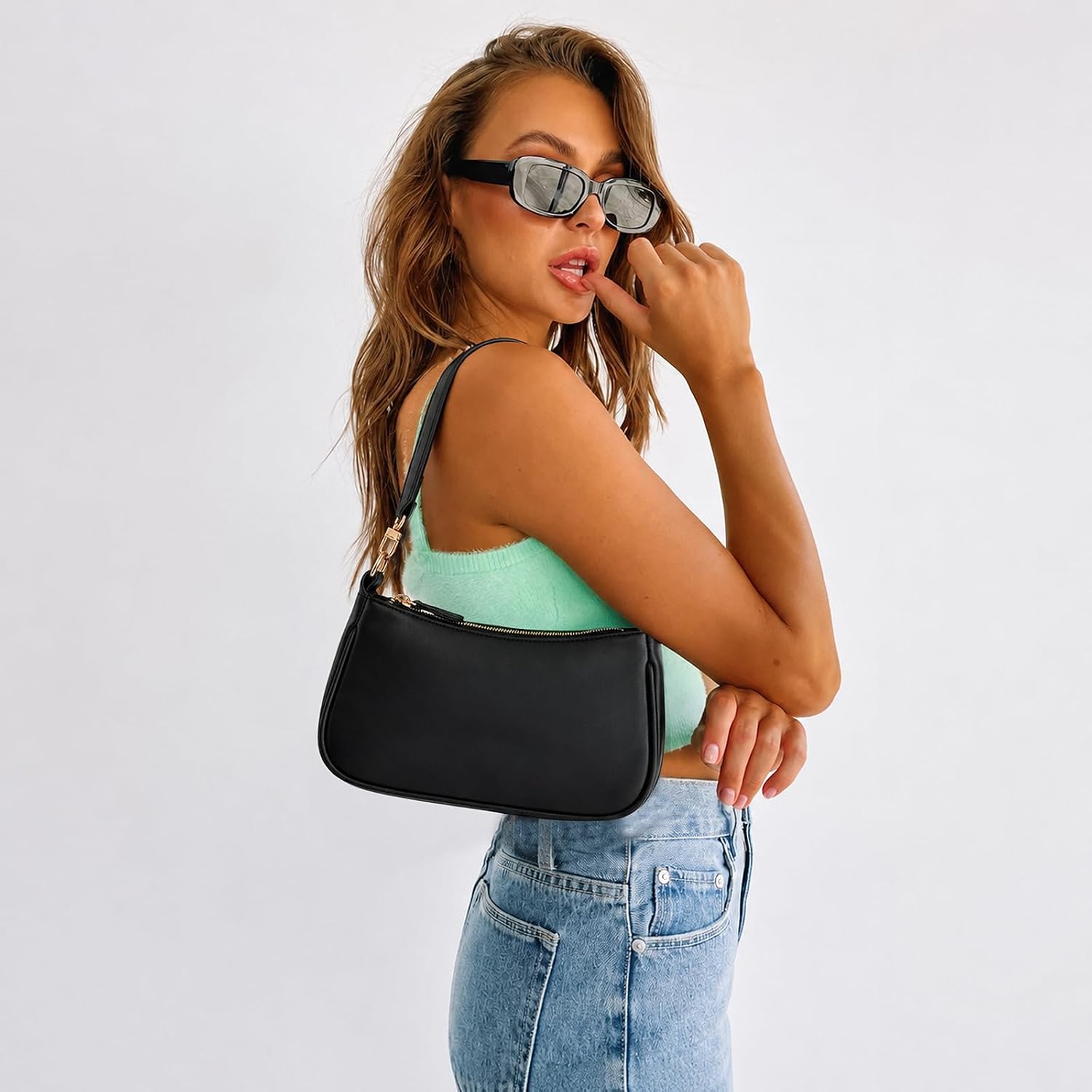 VODIU Shoulder Bag for Women, Small Crescent Bag, Hobo Purses and Handbags