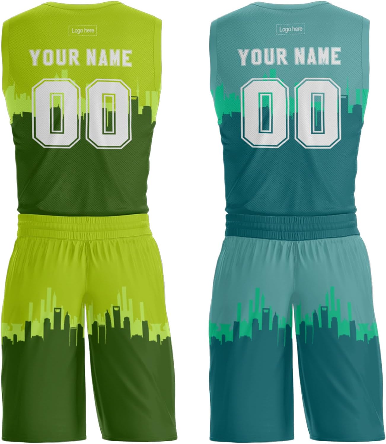 Custom Reversible Basketball Jersey & Short Youth Men Women Printed Name Number Logo Basketball Uniform Athletic Sportswear