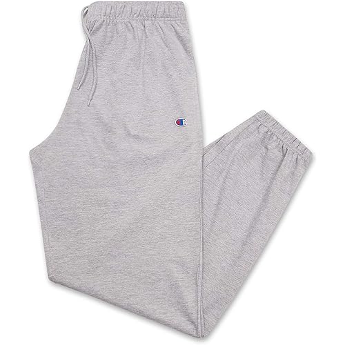 Champion Big and Tall Lightweight Sweatpants for Men - Jersey Cotton Jogger Pants Heather Grey