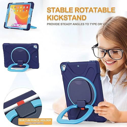 Vista 139 de Funda para iPad (A16) de 11 pulgadas 2025, Aslo para iPad 10 de 10.9 pulgadas 2022, funda resistente a prueba de golpes, soporte giratorio, soporte