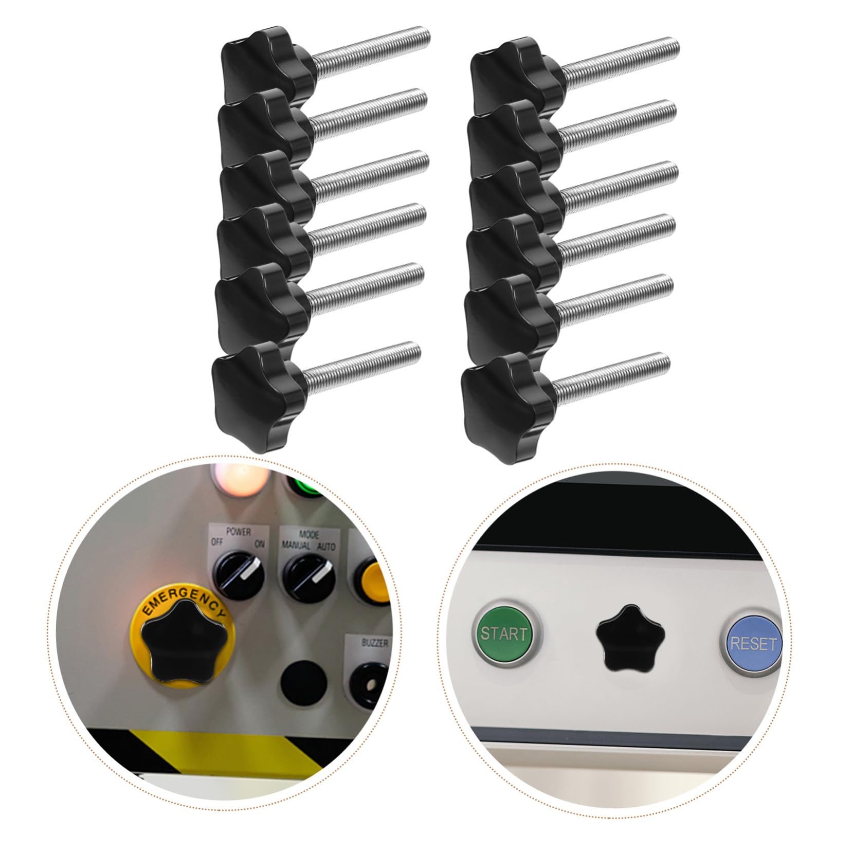 ULTECHNOVO 20piezas Tornillos de Perilla Atornillables Rosca Moleteada para Herramientas y Equipos de Bricolaje para Montaje Industrial