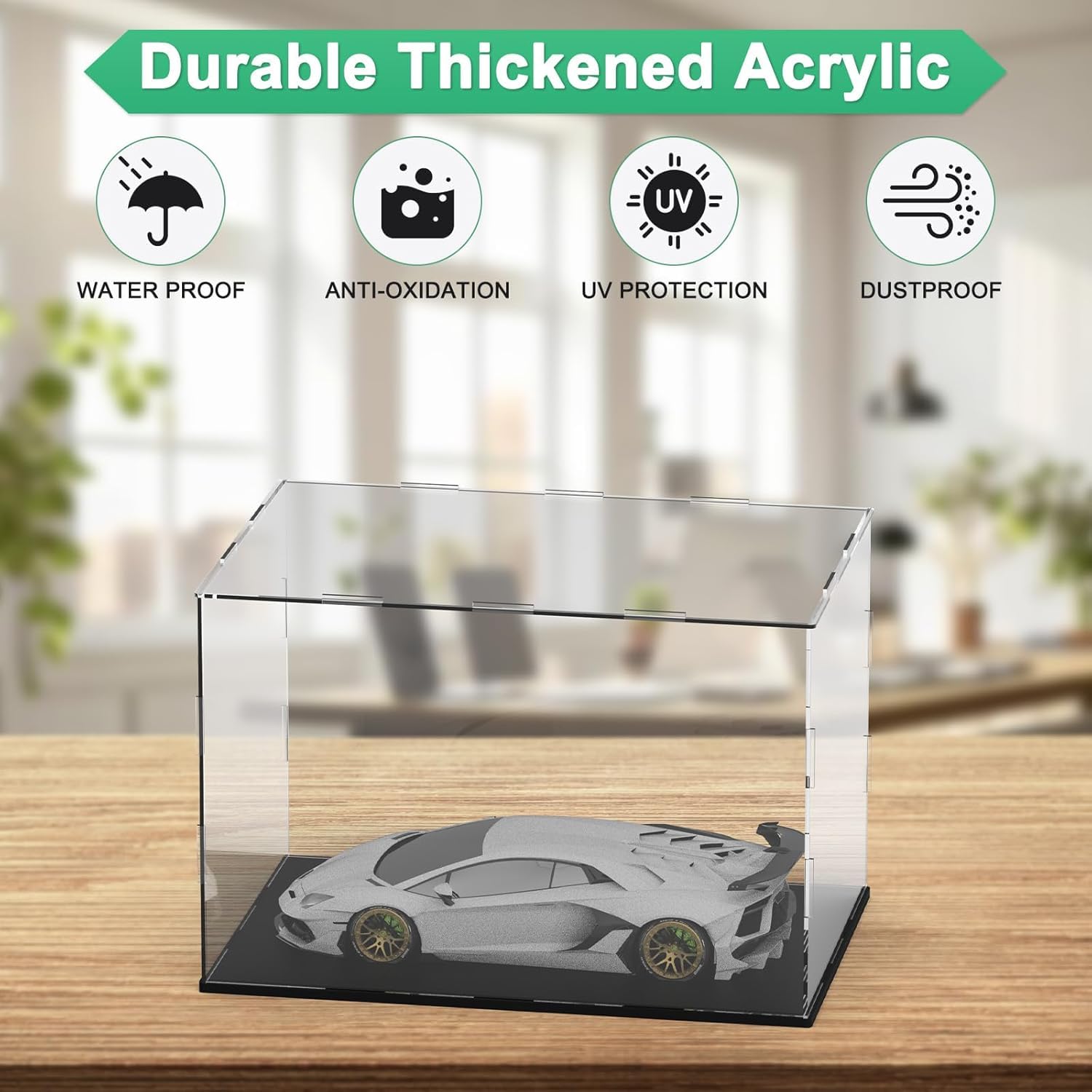 NIYANETAIL DIY Clear Acrylic Display Case β Dustproof Self-Assembly Box for Action Figures, Models, Statues, Collectibles, Dolls & Toys | Home Storage & Showcase (12 x 8 x 8 Inch) 1