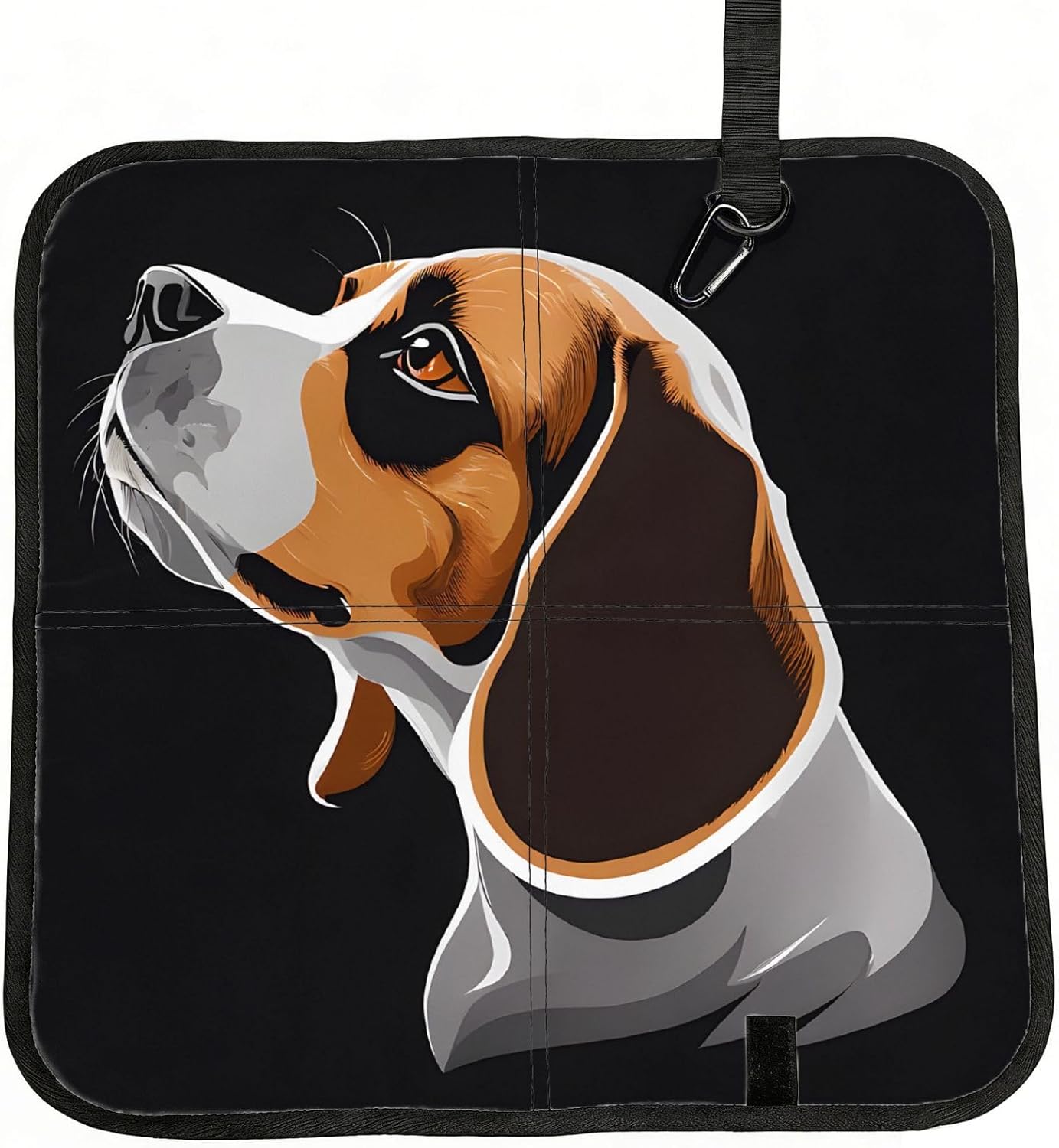 (Cute Dog) Sitting Pad Foldable Seat Cushion Lightweight Camping Seat Mat with Hook for Outdoor Hiking Picnic Camping