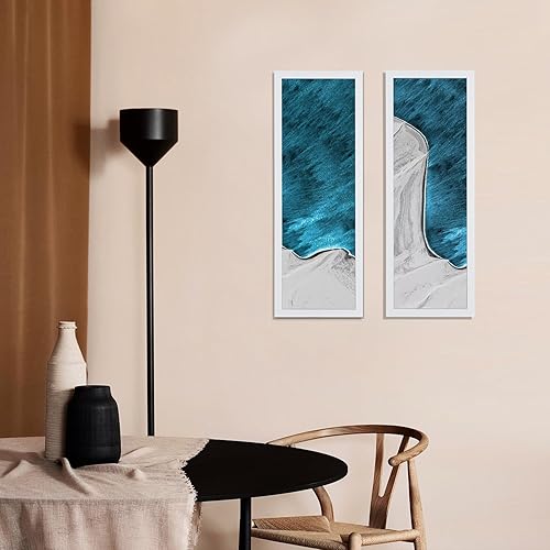 Miniatura 7 de Marco de 10 x 30 pulgadas, marco de fotos panorámico de 10 x 30 pulgadas, marco de madera maciza, para colgar en la pared horizontal y vertical para