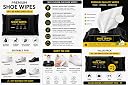 Shoe Wipes and Sneaker Wipes | Instant Shoe Cleaning Wipes with Fresh Fragrance | Pack of 2 (80+80 Wipes) for All Footwear gallery image