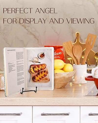 Miniatura 3 de Lzerking Soportes de exhibición para platos, 10 unidades, soportes negros de 4.5 pulgadas para exhibición, soporte de placa de metal para fotos,