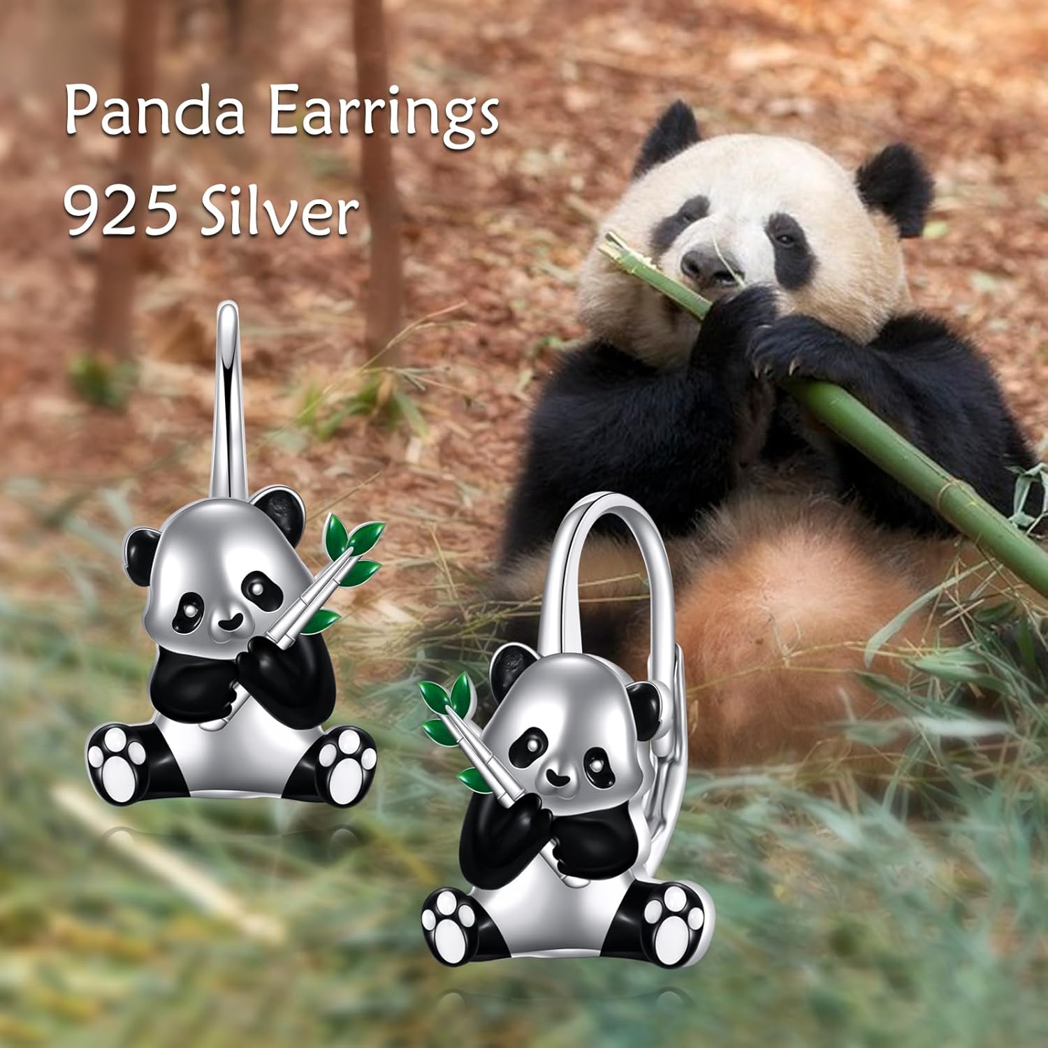Panda/Axolotl/Koala Leverback Earrings for Women 925 Sterling Silver Cute Animal Earrings Panda/Rabbit/Koala Jewelry Gift - Image 6