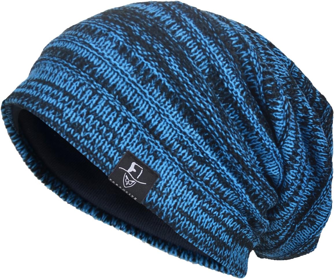 Mens Slouchy Knit Oversized Beanie Skull Caps Artistic Hats