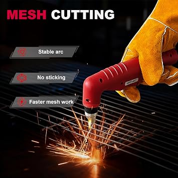 50A Plasma Cutter,2-In-1 Non-High Frequency Pilot Arc Plasma Cutter Machine,110/220V Dual Voltage Large LED Display Plasma Cutting Equipment 1/2Clean Cut 3/5Max Cut,PA/PT/2T/4T for Beginners DIY