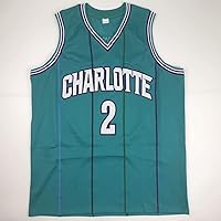Vista 4 de Autographed/Signed Larry Johnson Charlotte Teal Basketball Jersey PSA/DNA COA