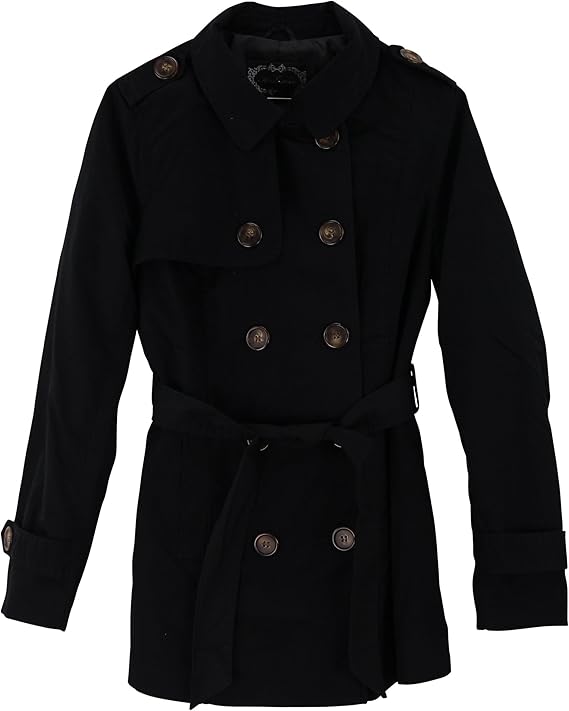 Women's Lightweight Pea Coat (Black, Large) Amazon.ca Clothing