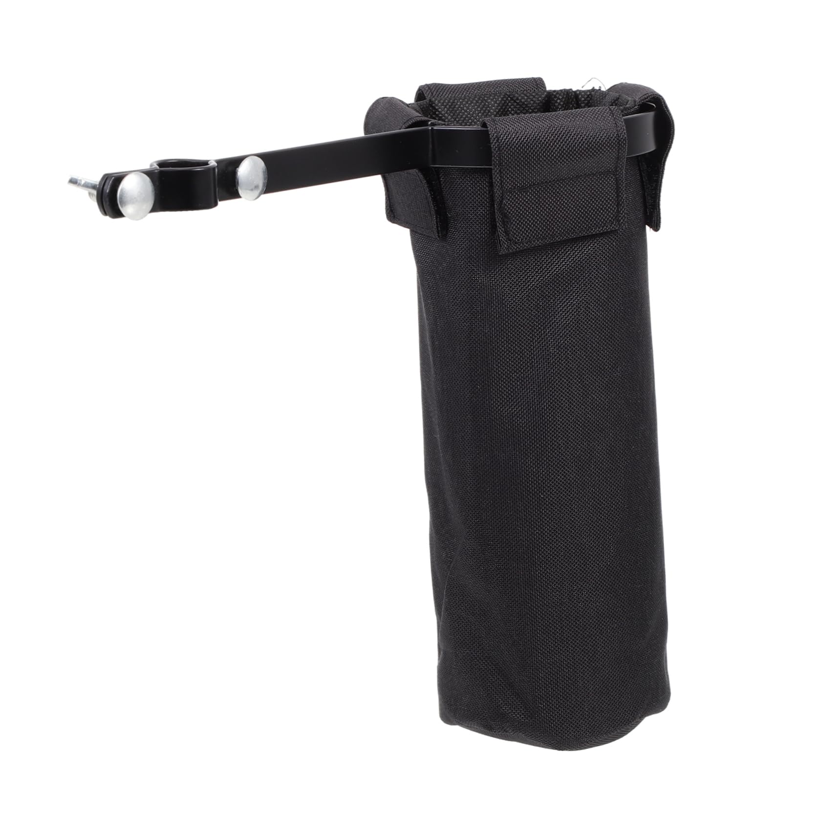 SUPVOX Practical Drumstick Holder Bag Drumstick Storage Barrel Metal Frame Oxford Fabric Black