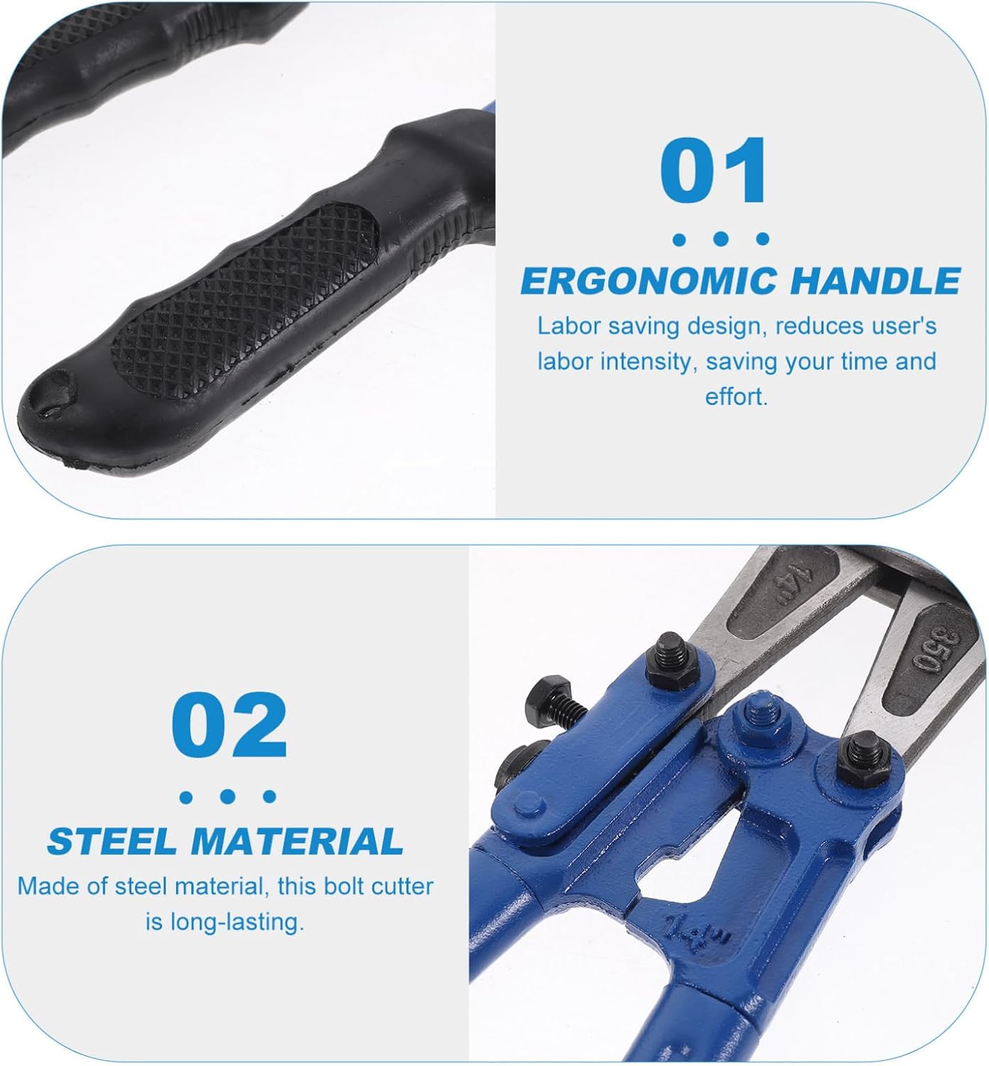 ABOOFAN 14-Inch Heavy Duty Bolt Cutter Ergonomic Alloy Steel Cable Cutters for Cutting Wire Chain Link Fence and Rivets