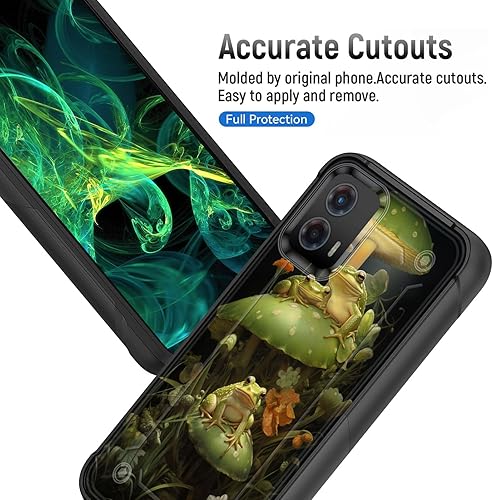 Miniatura 4 de Funda para Moto G 5G 2023, resistente de doble capa de policarbonato duro y silicona suave, resistente a prueba de golpes, funda protectora para