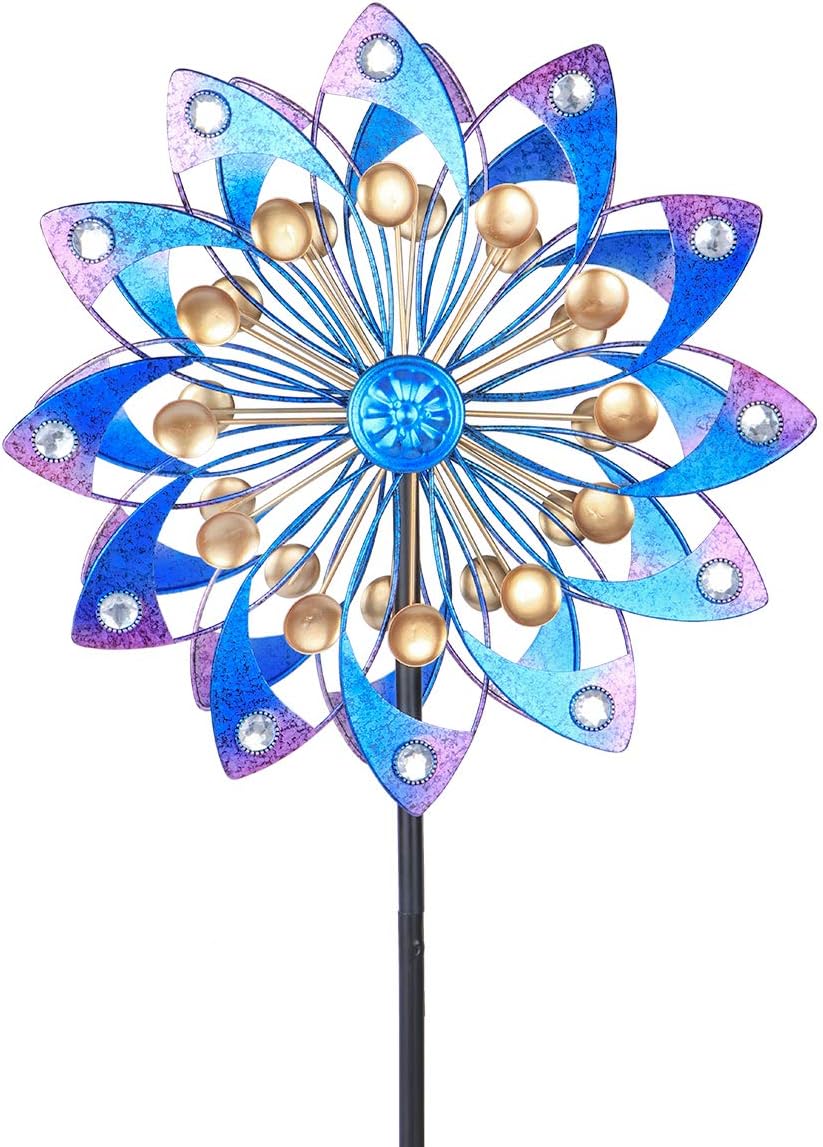 MUMTOP Wind Spinner 360 Degrees Double Wind Sculpture is Suitable for Decorating Your Patio, Lawn & Garden : Patio, Lawn & Garden
