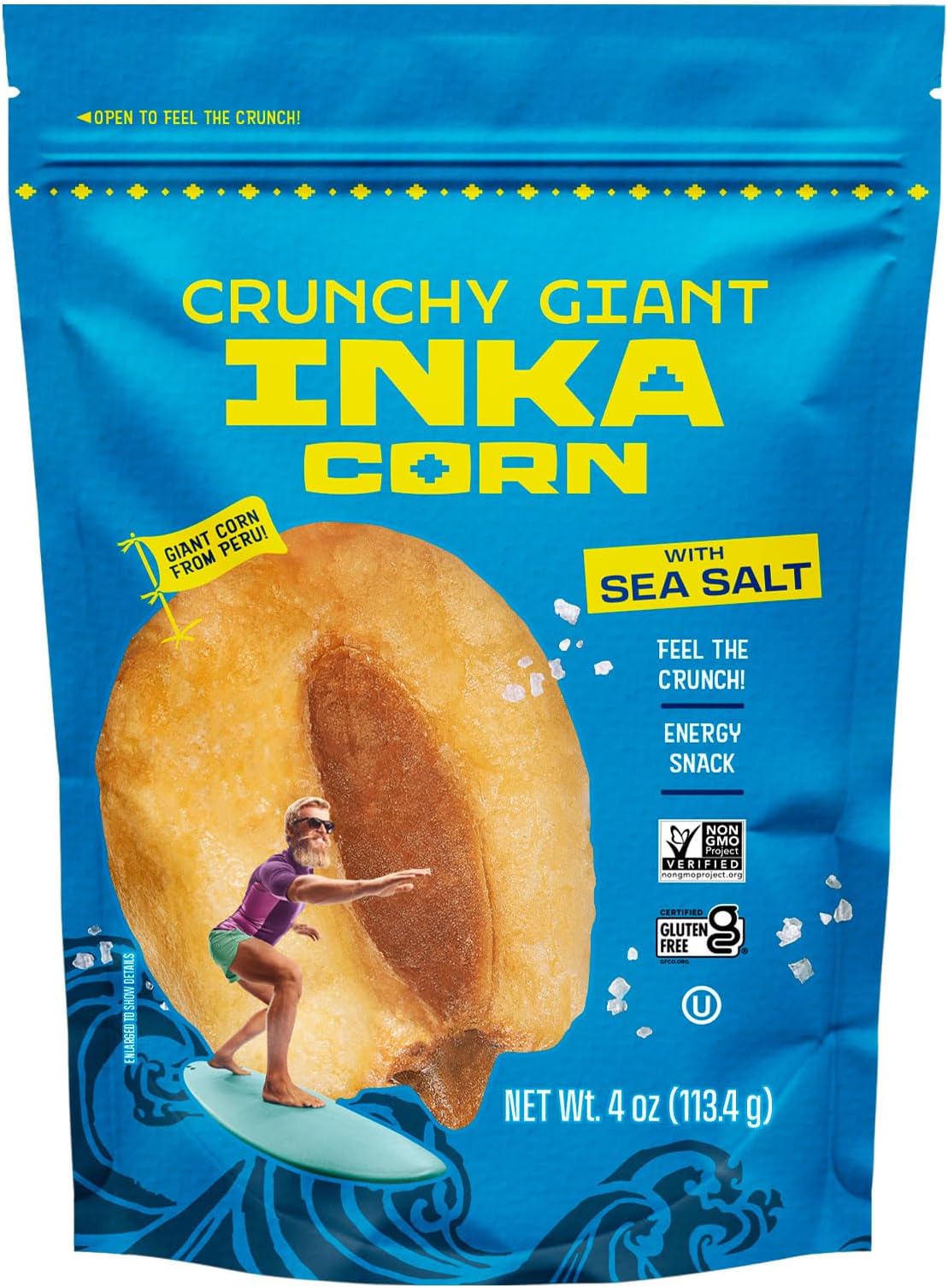 Inka Corn Nuts, Gluten Free Roasted Giant Corn, Original Flavor, 4 Ounce (Pack of 1)