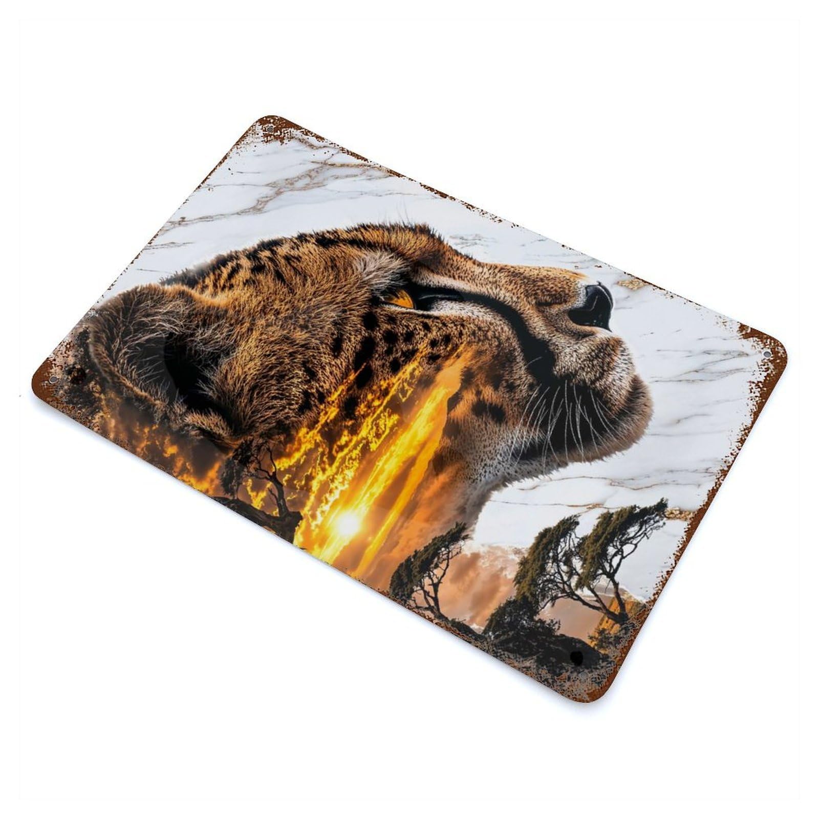 Celestial Prowler of The Savannah Vintage Metal Tin Sign 11.8"x7.9", Industrial Home Decor for Garage, Pub Or Kitchen