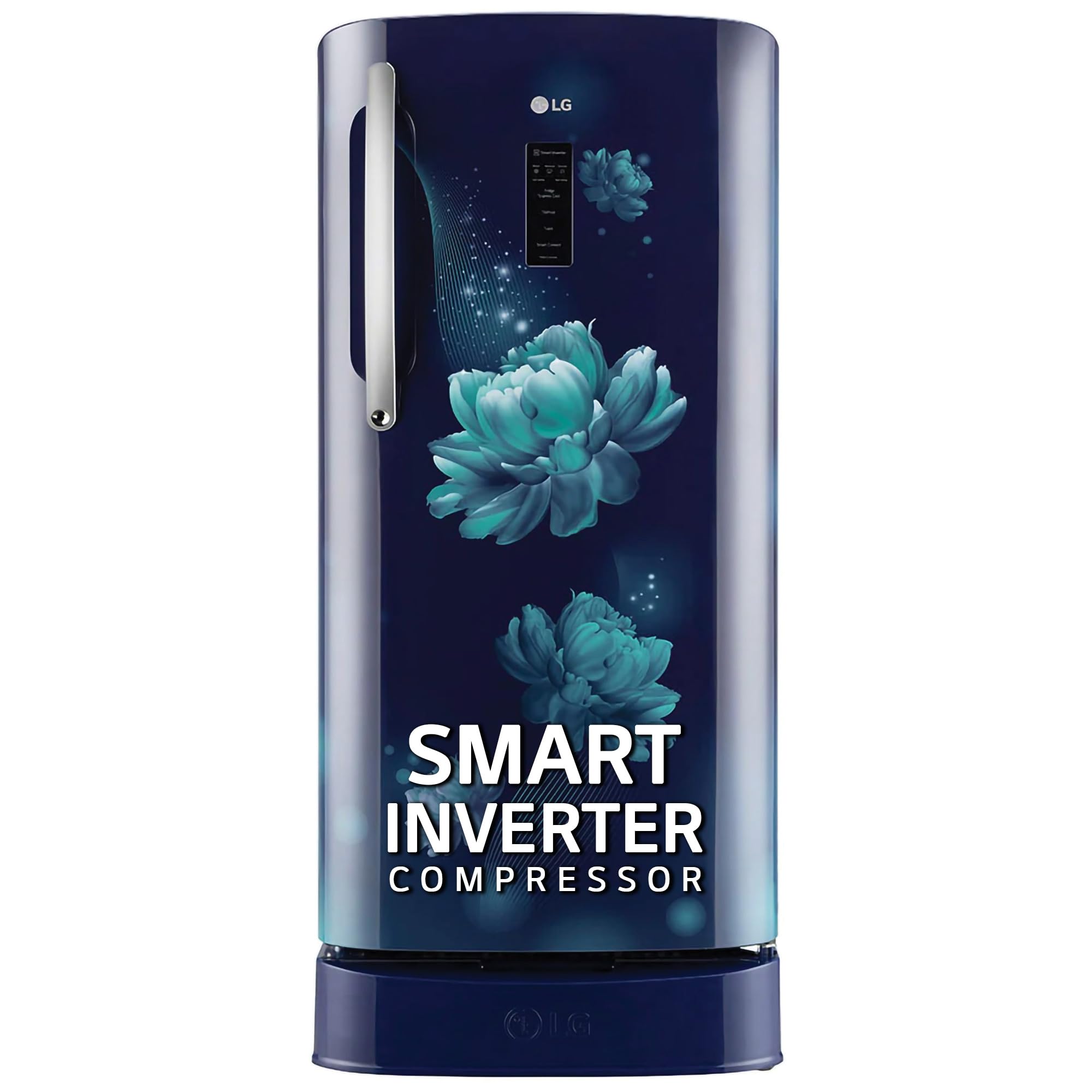 LG 204 L 4 Star Direct-Cool Inverter Single Door Refrigerator Appliance (??GL-D211CBCY, Blue Charm, Base Stand with Drawer & Smart Connect, 2022 Model)