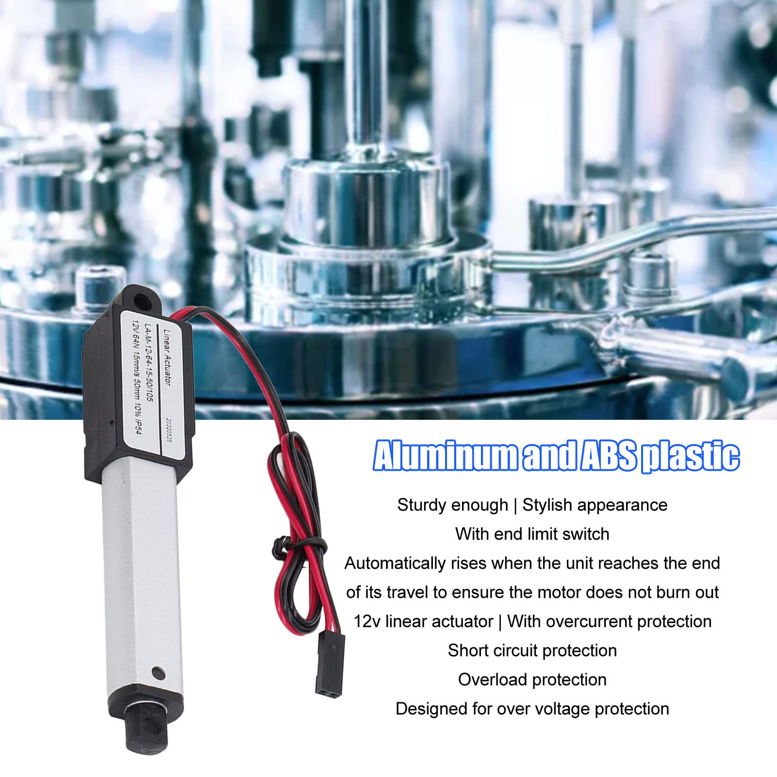 HEEPDD 12V 64N Elektrischer Linearantrieb Aluminium ABS