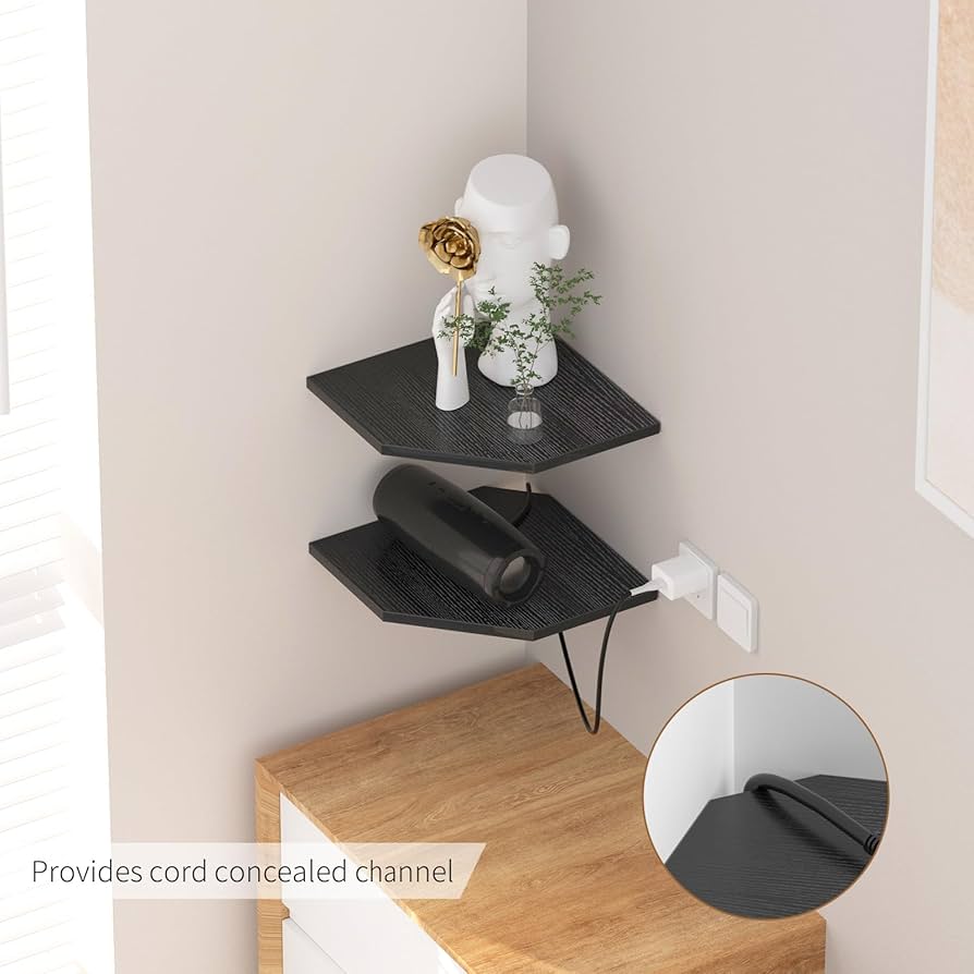 Amazon.com: JJL Corner Shelves, 12 Inch Corner Shelf Wall