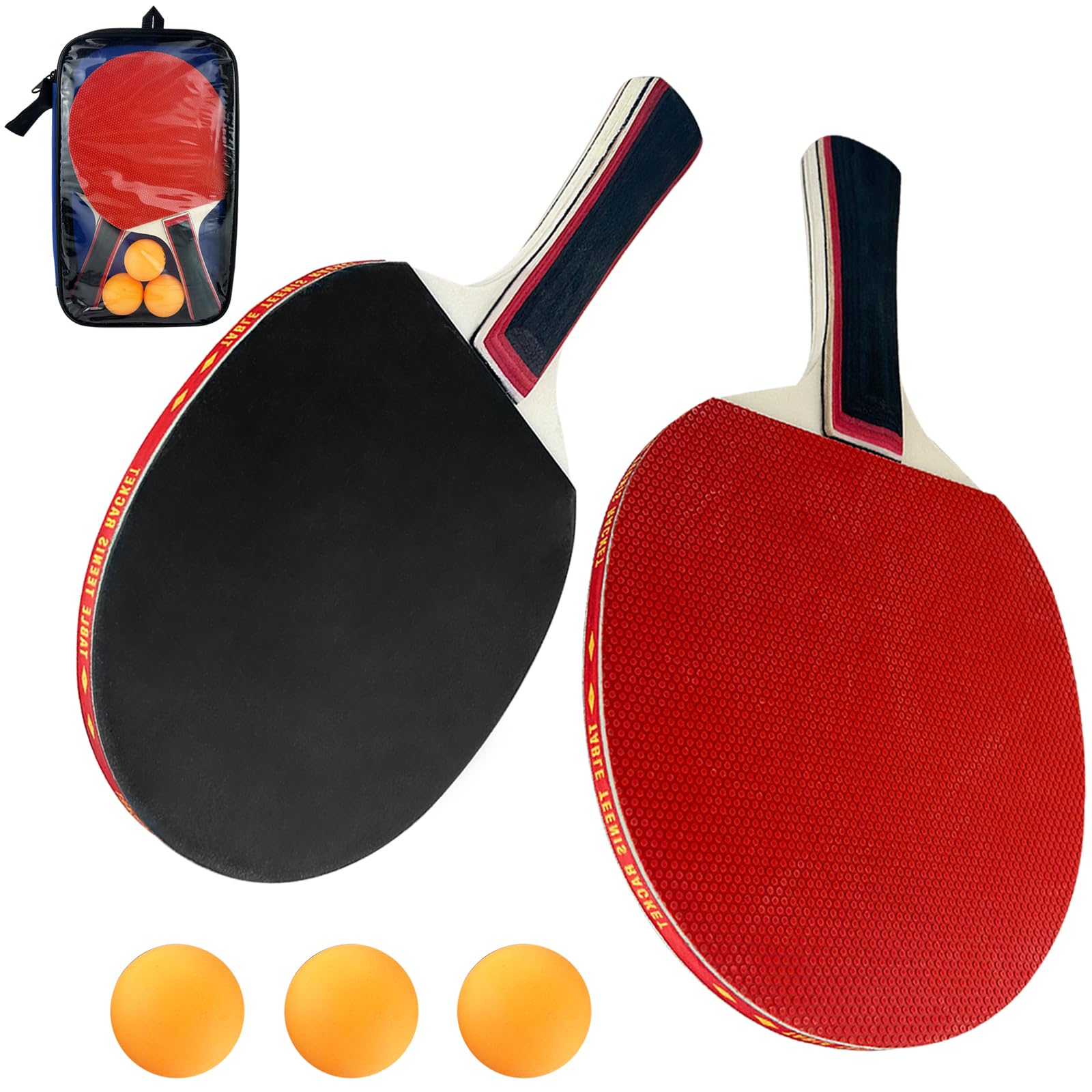 Ping Pong Set Set Ping Pong Portatile Con Rete Estensibile - 4 Pale, 6 Palline E Borsa Trasporto Giochi Famiglia