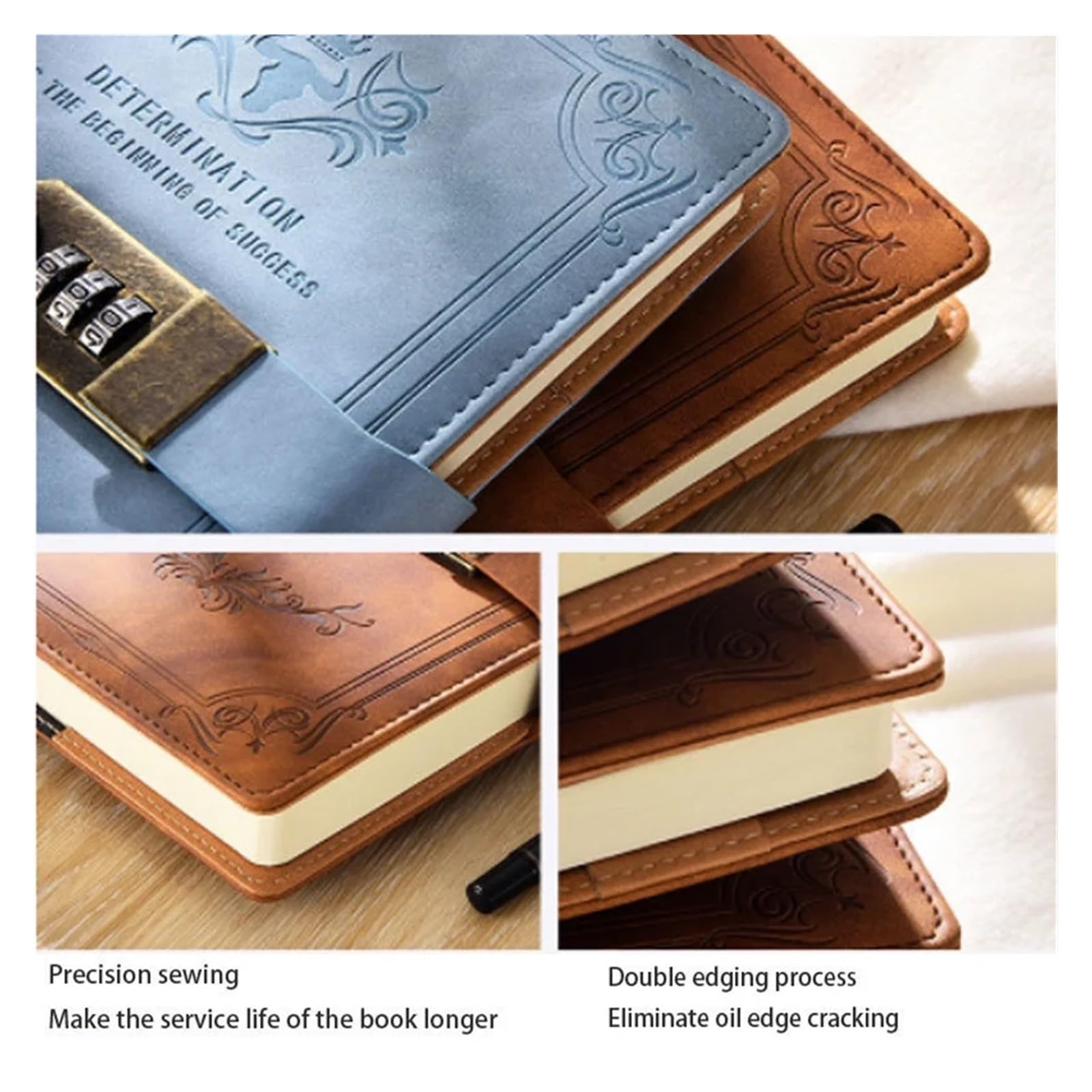 Tagebuch Mit Schloss Tagebuch mit Schloss, langlebiges Büro, Bildungsbedarf, Passwortsperre, Notizblock mit Schloss, verdicktes Notizbuch(Style B)