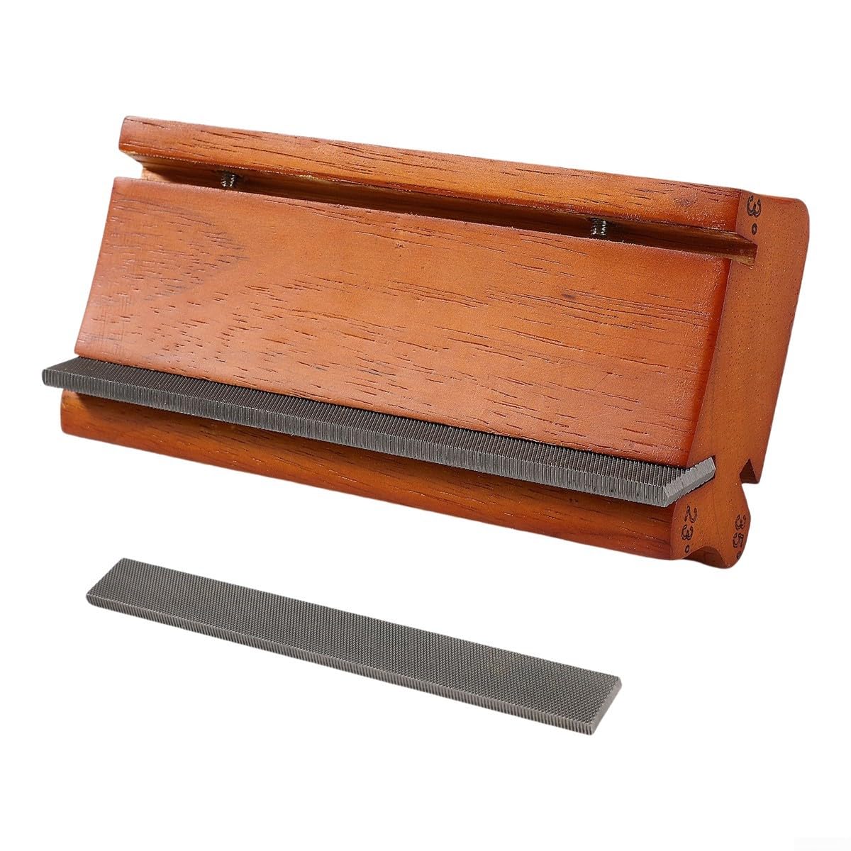 Zoegneer Lime biseautée à frettes de guitare avec angles de 3°, 23°, 35°, poignée en bois, outil de pansement pour frettes en acier à haute teneur en carbone, pour guitare, basse, ukulélé, banjo