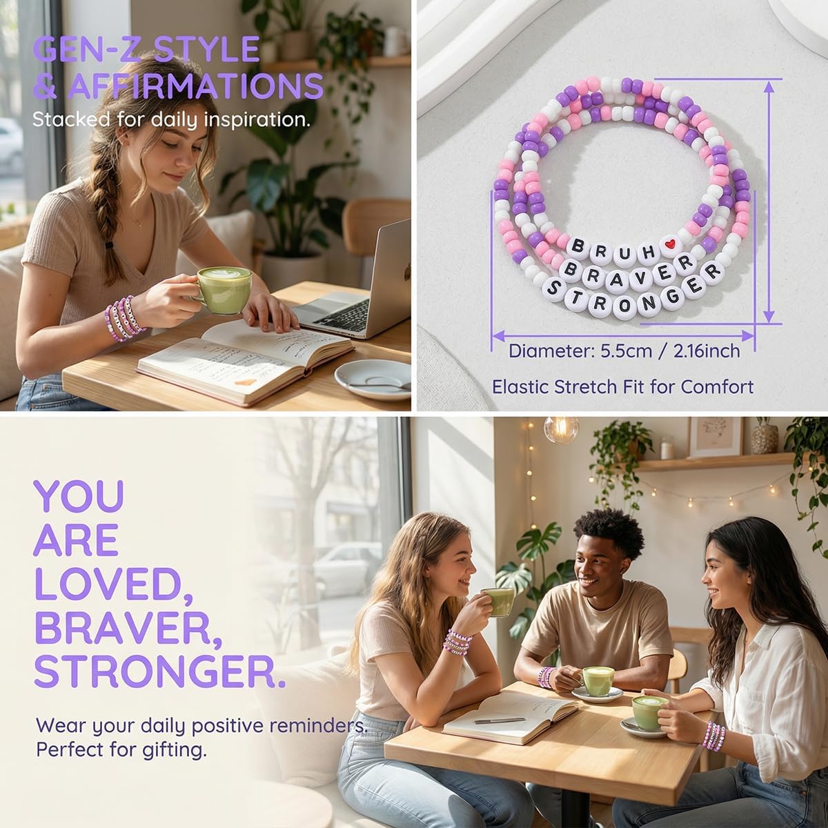 fmsao 10pcs Bracelets Bruh Ur A Teenager 13th Birthday Gifts for Teen Girls