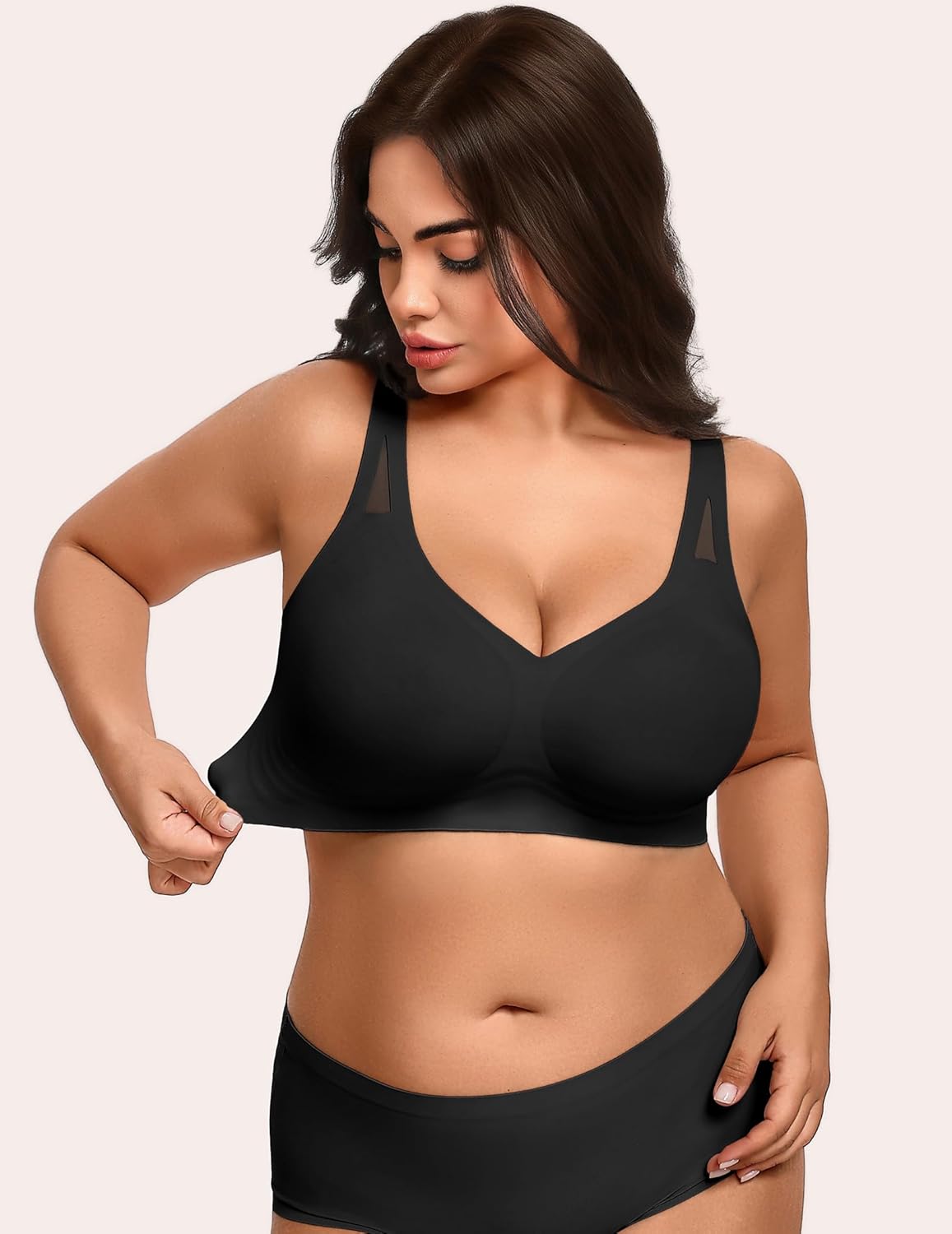 Avidlove Womens No Underwire Bras Full Coverage Wireless Bra Seamless Mesh Push Up Bralette Comfortable - Image 6